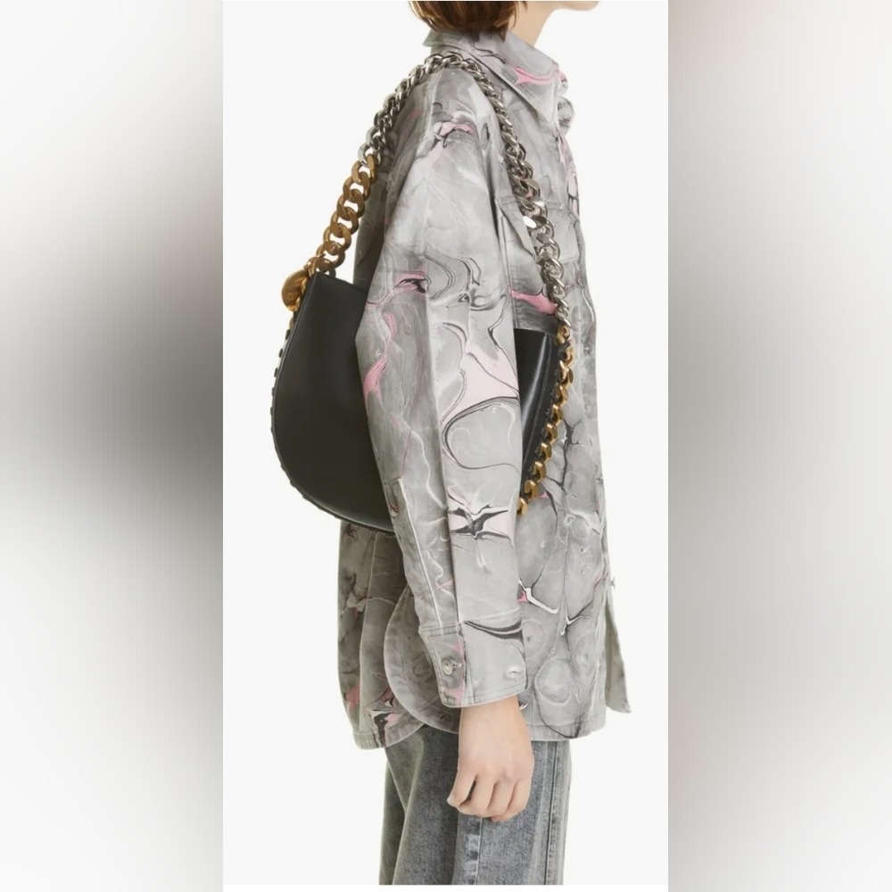 Stella McCartney Eco Alter Nappa Medium Frayme Shoulder Bag Sand - Picture 11 of 13